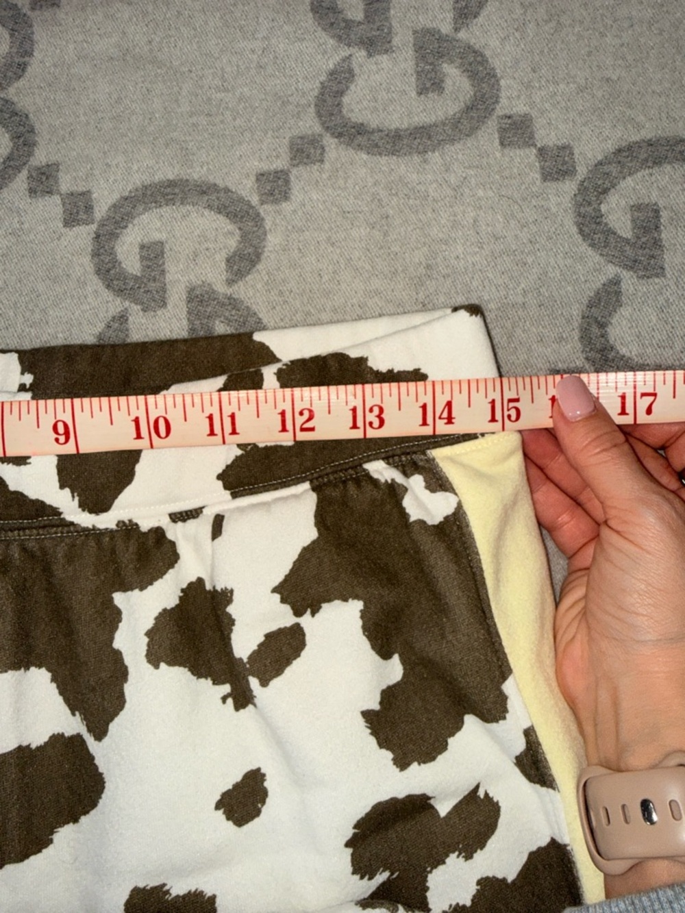 Grayson Threads Wide Leg Cowprint Jogging Pants in Brown & White - Picture 8 of 11
